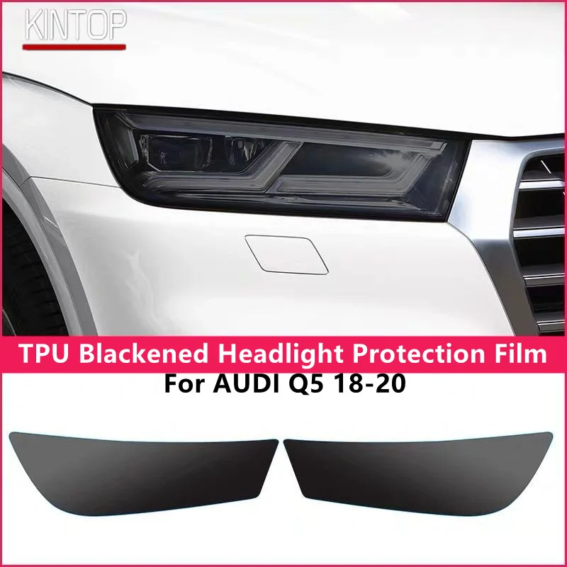 

For AUDI Q5 18-20 TPU Blackened Headlight Protective Film, Headlight Protection, Film Modification