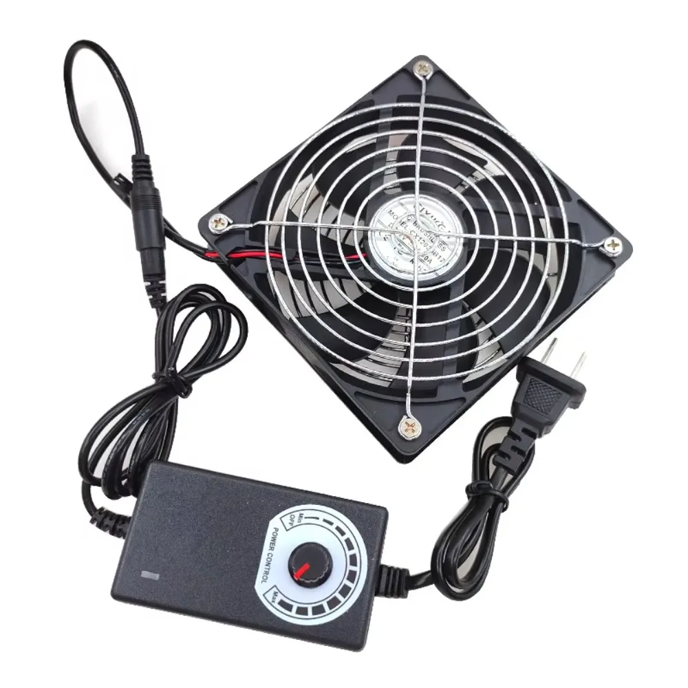 

Sistema refrigeración con adaptador, 120x120x25mm, 12V, receptor, DVR, Xbox, TV Box, Router, 0.3A, 2700RPM