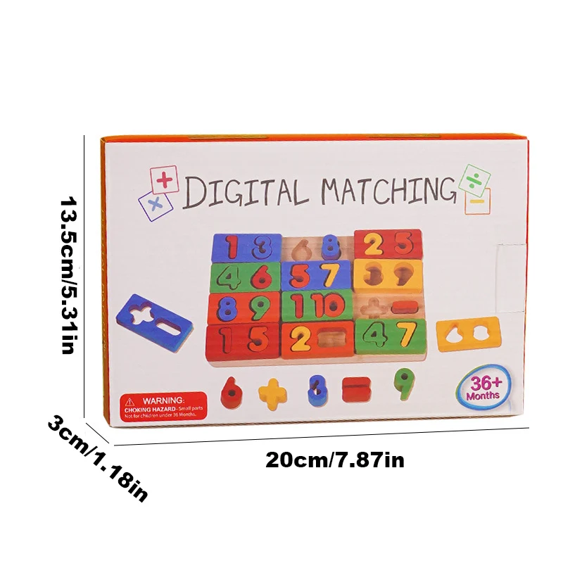 Wooden Montessori Educational Puzzle, Early Learning Cognitive Development Toy, Block Puzzle for Toddler, Brain-Boosting Game