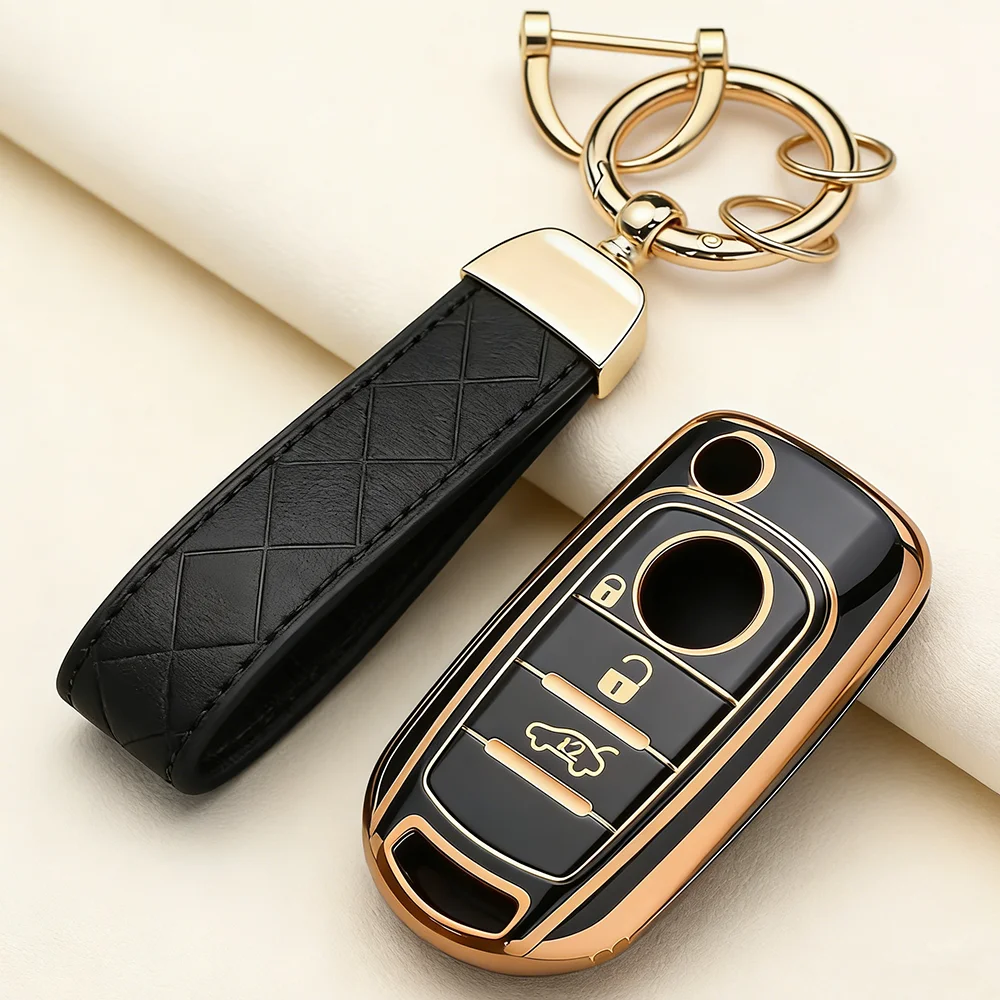 Funda protectora para llave FIAT Tipo Toro Nuovo Freedom 500X Doblo Argo Grazie, accesorios para llaves sin llave, funda abatible de TPU