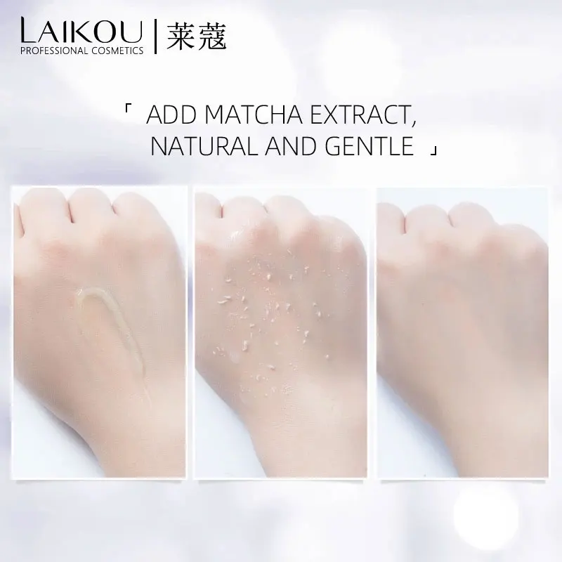 LAIKOU Matcha Exfoliating Peeling Gel Facial Scrub Moisturizing Nourishing Repair Scrubs Face Cream Beauty Skin Care