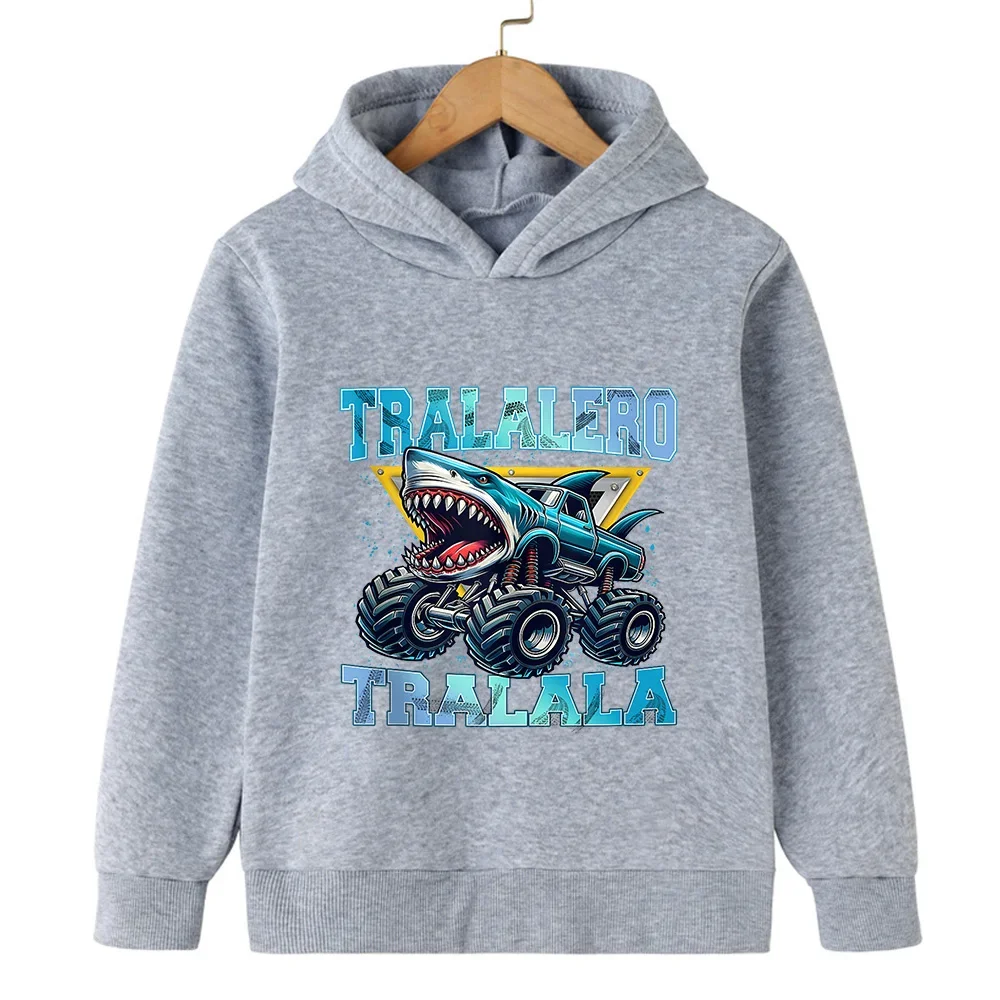 الفتيان والفتيات البلوز الدافئة متعة الإيطالية Brainrot شخصية 2D الأطفال مقنعين البلوز الخريف الشتاء الدافئة المألوف