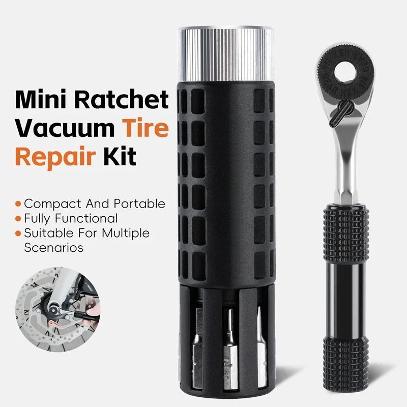 

Портативный инструмент для ремонта велосипеда, вакуумный ремонт шин, мини-ключ с трещоткой, набор инструментов, комплект для ремонта велосипеда, оборудование для велосипеда