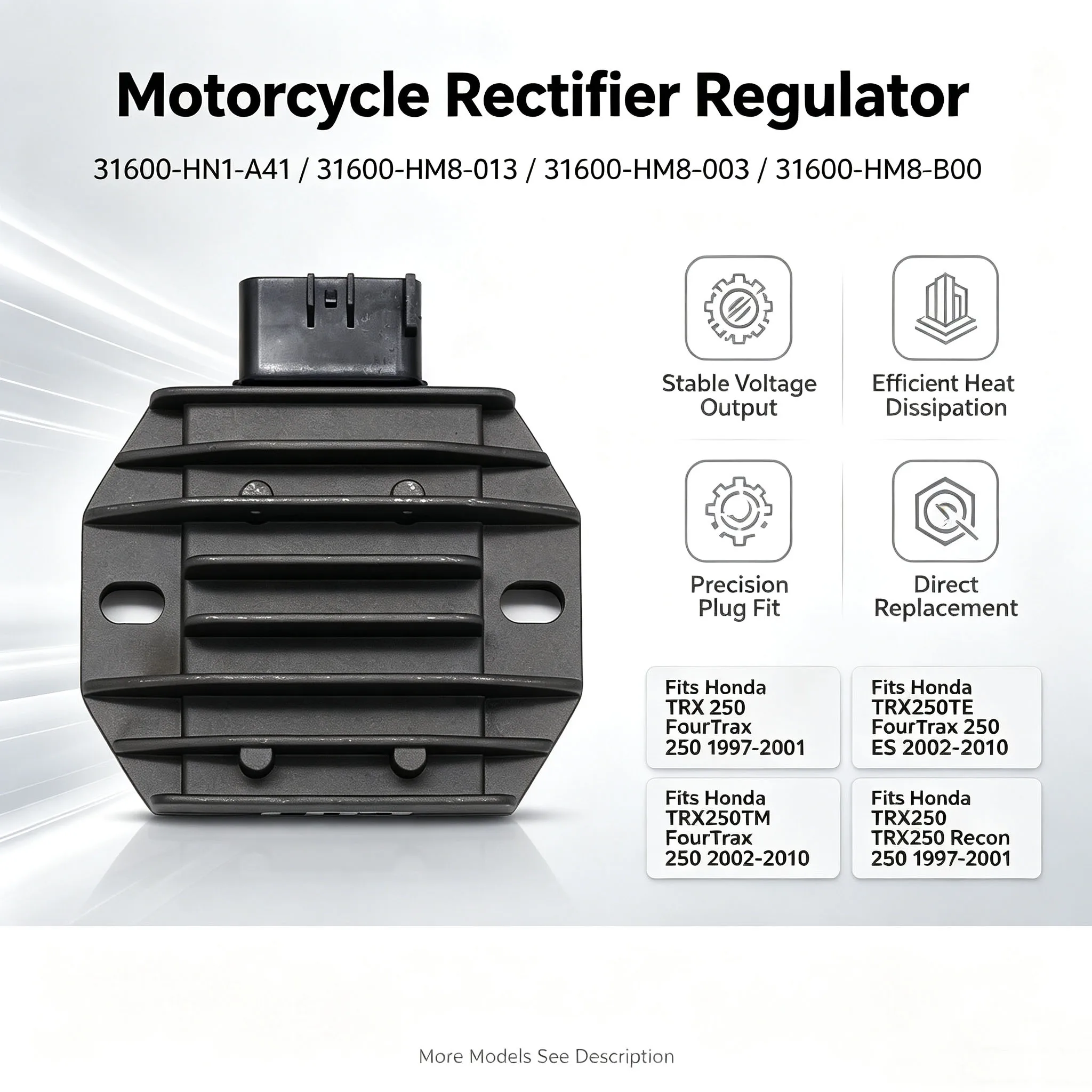 For Honda TRX250X TRX250EX TRX400EX TRX400X TRX 400 250 EX X Sportrax 31600-HM8-B00 Motorcycle Voltage Regulator Rectifier