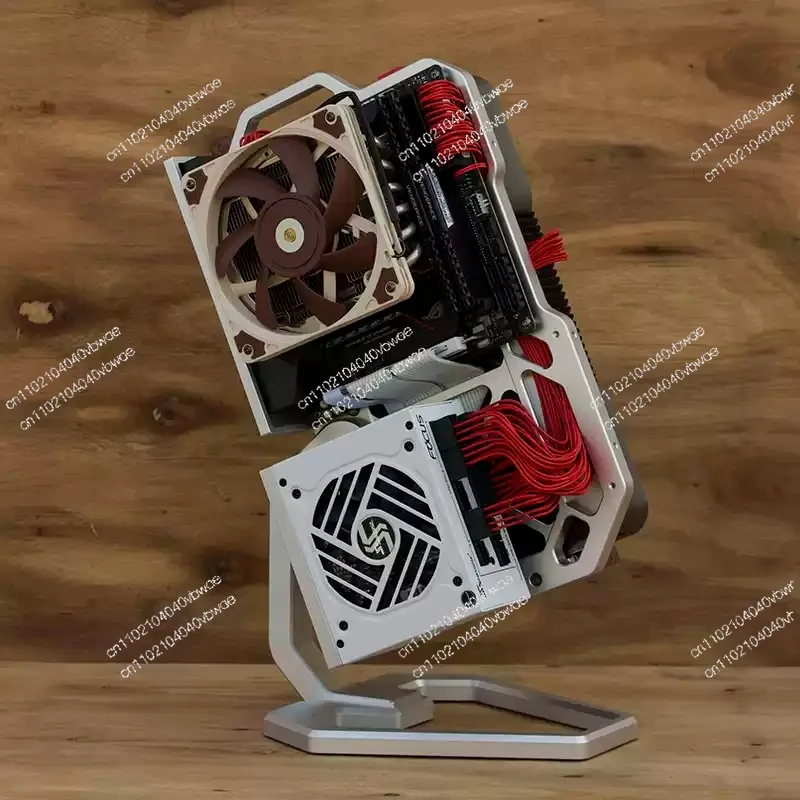 Open ITX Aluminum Computer Rack Case SFX Adjustable Elevation Desktop Game