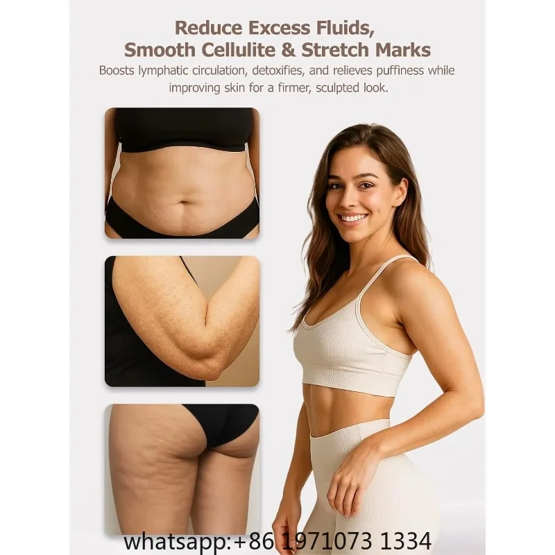 Lymphatic Drainage Massager & Anti Cellulite Massage Tool, for Legs, Arms & Belly, Body,Helps Reduce Stretch Marks & Cellulite