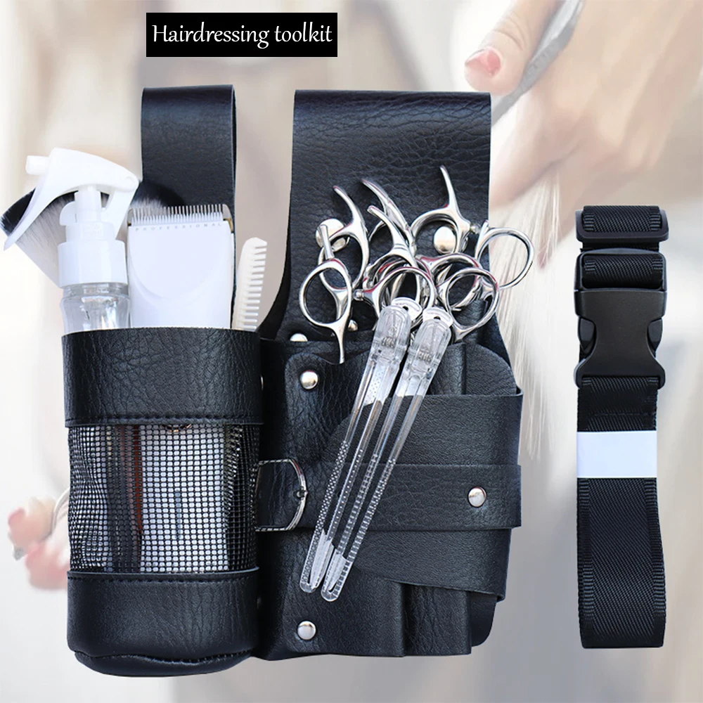 Professional Barber Scissors Belt Bag, Multifunctional Detachable Tool Bag, Fashion Hairstylist Shoulder BagHair tool organizer