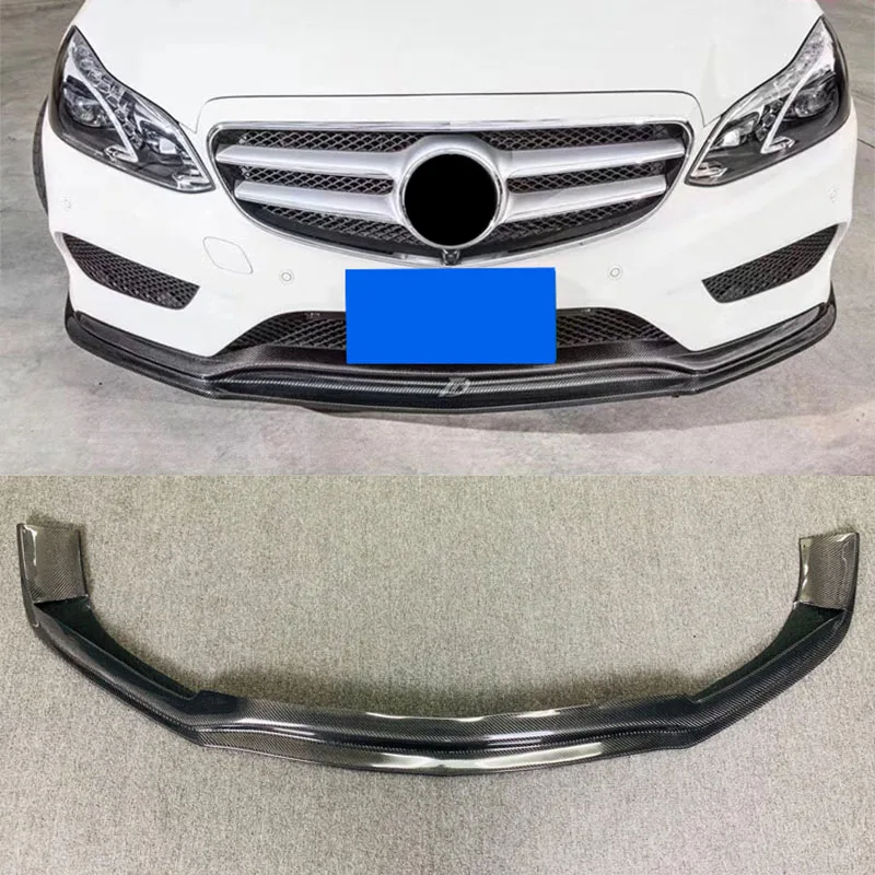 Body kit Real Carbon Fiber Front Bumper Lip for -E Class W212 2014-2016 Front Splitter FD style carbon lip