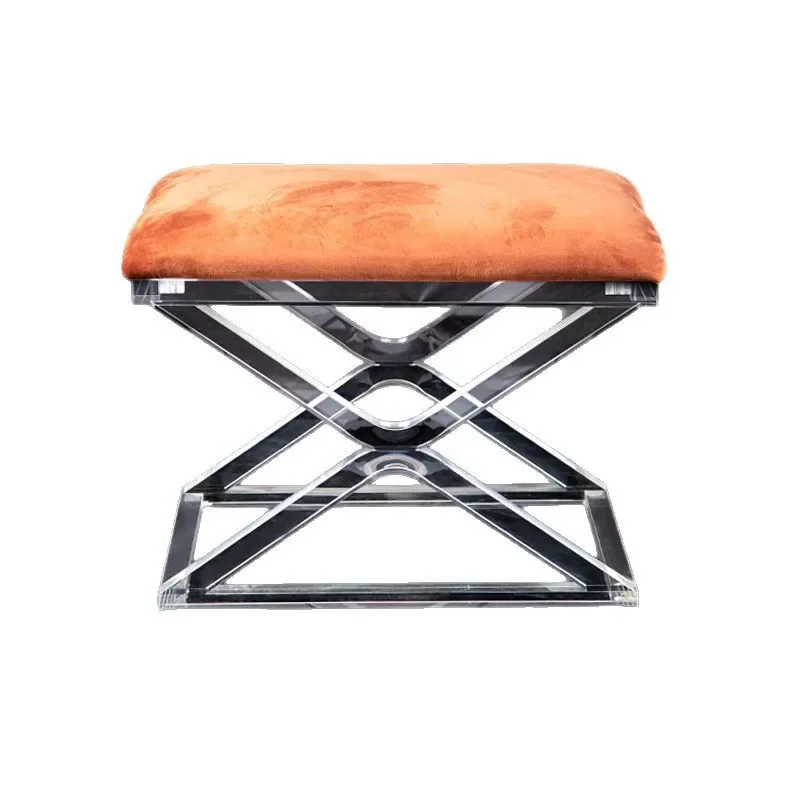 Acrylic small stool transparent u-shapedInternet celebrity removable simple modern dining chair bench