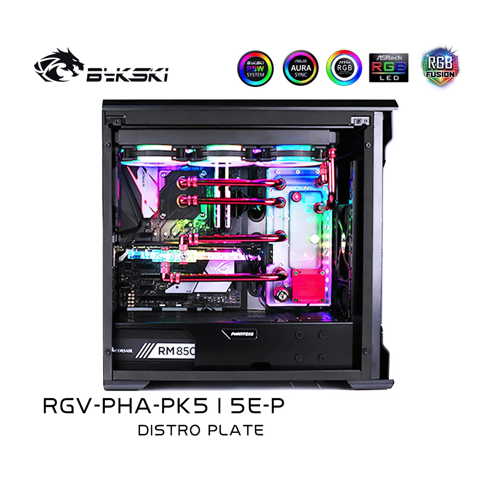 Bykski Water Cooling Distro Plate Kit for Phanteks PS-ES515ETG Chassis Case CPU GPU RGB RGV-PHA-PK515E-P