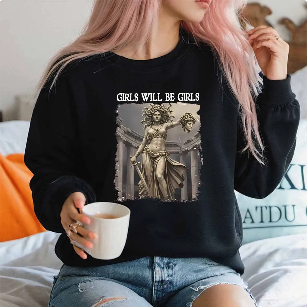 Bluza Halloween Dziewczyna Meduza Feministka Kobiety Gotyk Równy Status Koszula Wiedźma Spal Patriachat Halloweenowe Topy