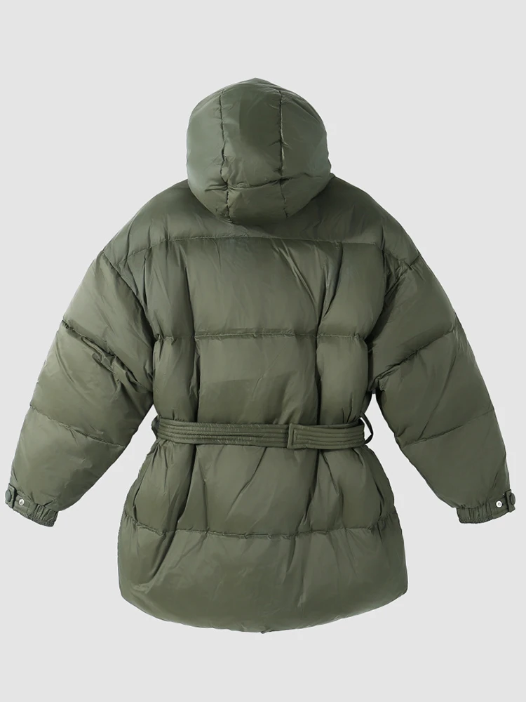 2026 Winter New Style Hooded Women's Down Jacket, Stylish and Elegant Goose Down Filling, Windproof and Warm.