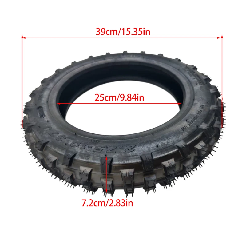 2.75-10 Electric Motorcycle Mini Off road Bicycle Tricycle Inner Outer Tires Thickened Wear resistant Tire Accessories