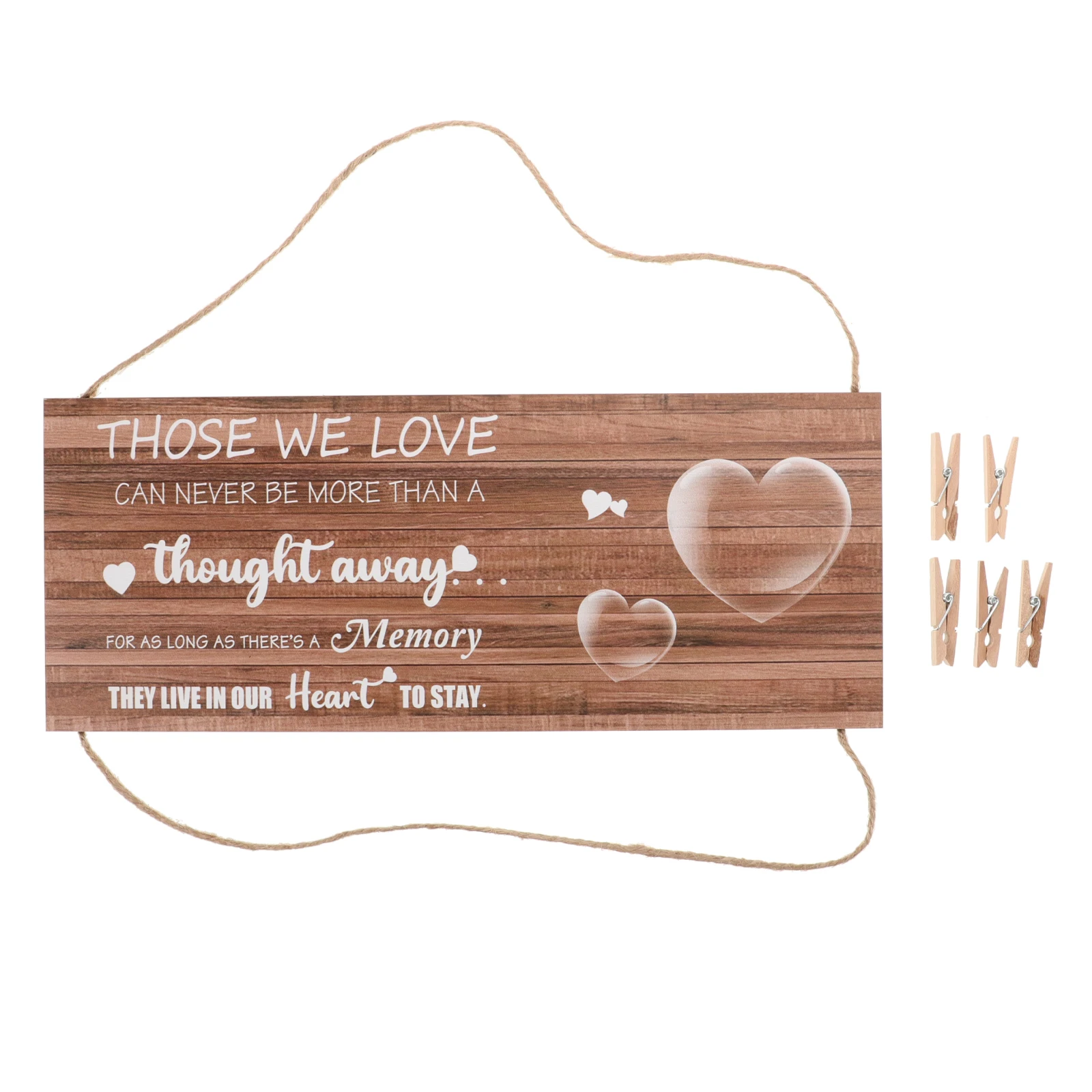 

1 set Wall Decor Set Photo Hanging Plaque Wood Material Home Ornament Supplies Living Room Wall Supplies Frame