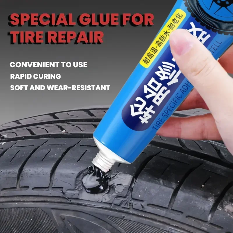 

Black Tyre Repair Instant Liquid Strong Rubber Glues Wear-resistant Rubber Non-corrosive Adhesive Glue Car Instant Strong Tools