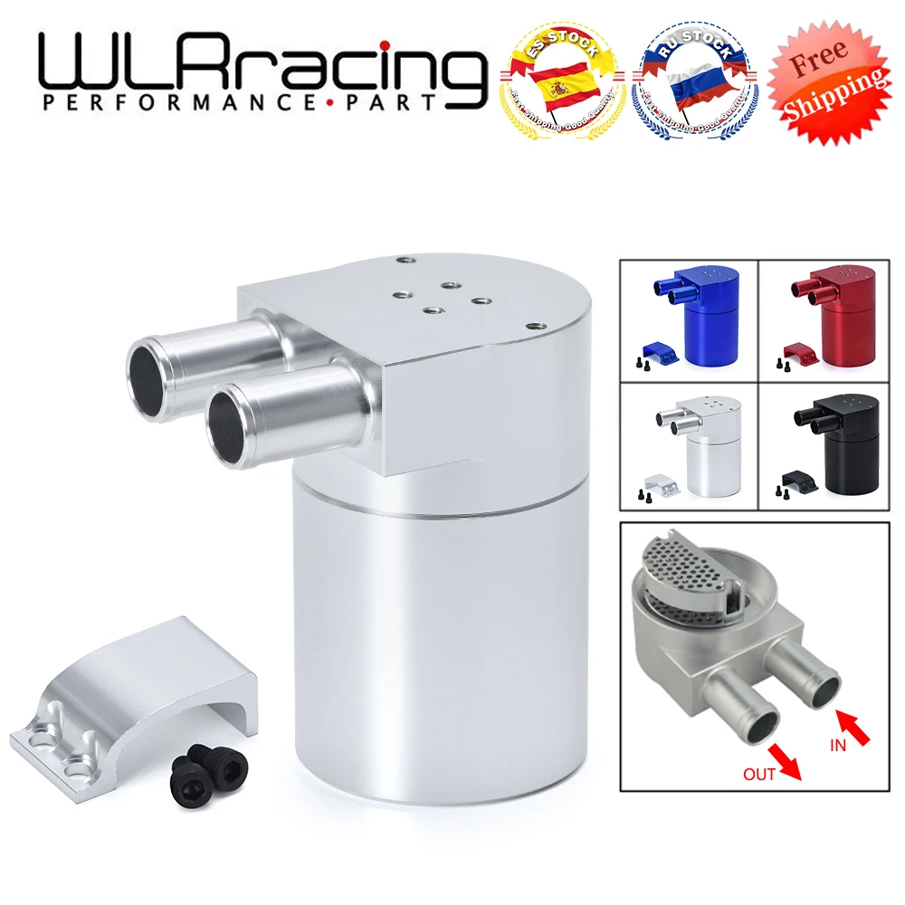 UNIVERSAL Aluminum Alloy Reservior Oil Catch Can Tank for BMW N54 335 BLACK And SILVER And  Red And Blue