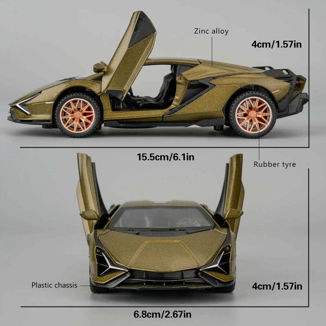 Simulatie 1:32 Lambo Legering Super Auto Model Geluid Licht Collectief Miniatuur Voiture Kinderen Jongen Diecast Speelgoedauto