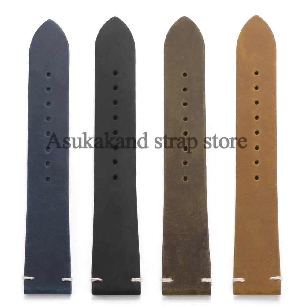 خمر لينة جلد طبيعي حزام الساعات ريترو حزام ل Seiko لسامسونج 7/6/5/4/3 الرجال النساء حزام 18 مللي متر 20 مللي متر 21 مللي متر 22 مللي متر سوار