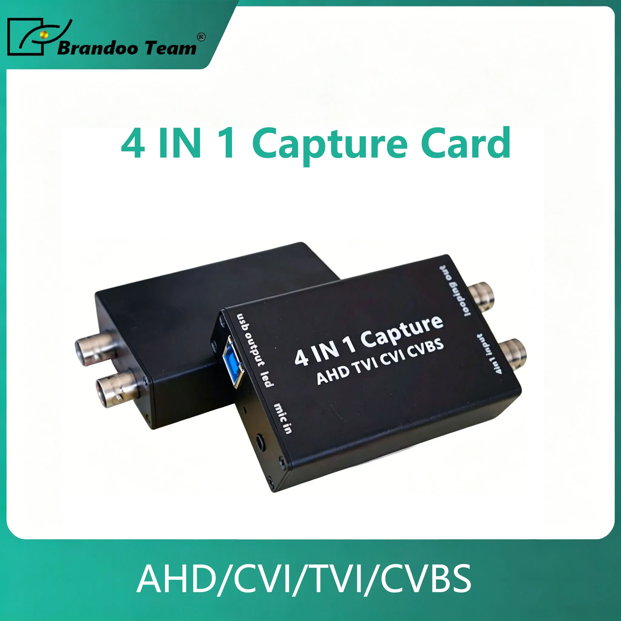 

Конвертер видео AHD CVBS CVI TVI в USB 3.0, 4-в-1, стандарты UVC UAC, 1080P 60FPS, аудио-видео, 4 входа/выхода, OBS/PotPlayer/карта захвата