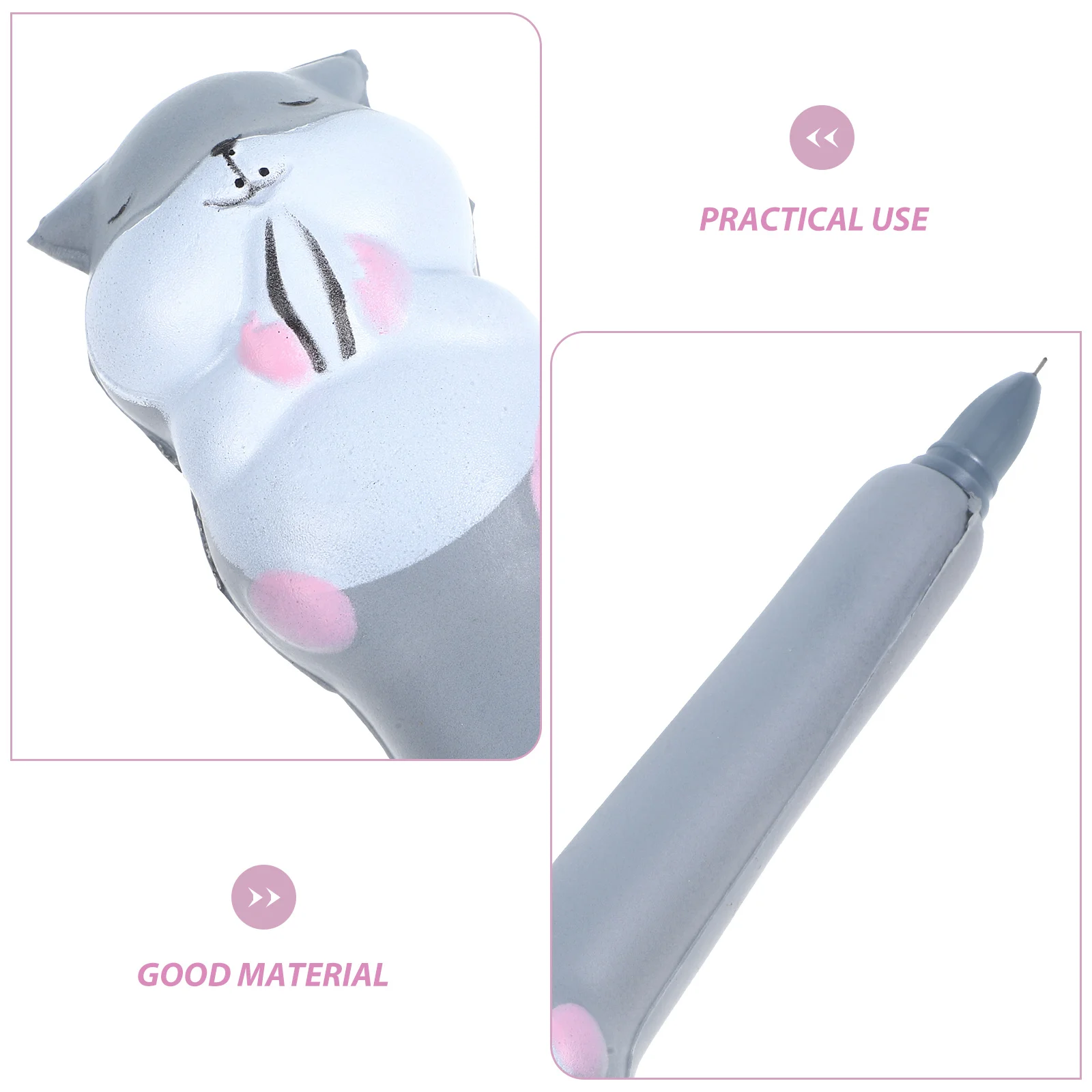 قلم حبر جل لطيف إسفنجي بتصميم حيوانات كرتونية للطلاب واللوازم المدرسية وجوائز المعلمين وتدوين العبث