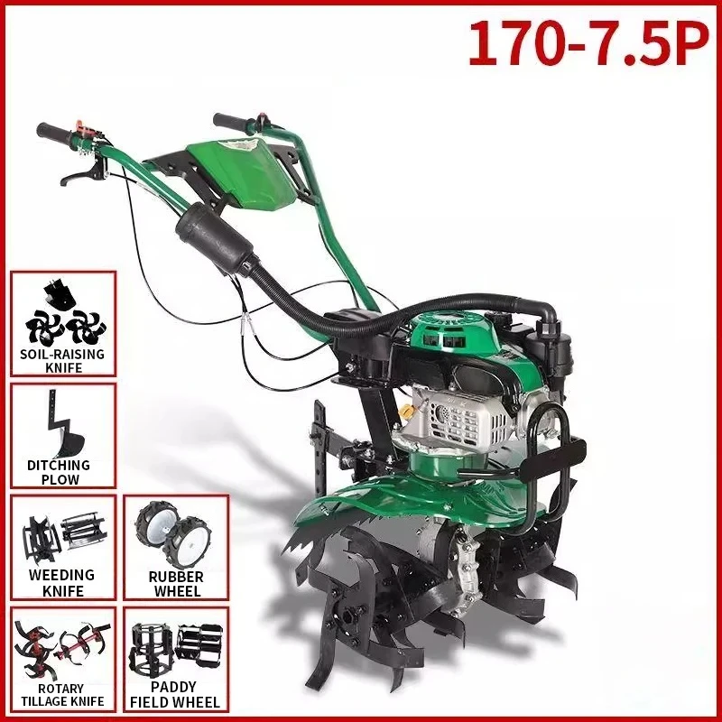 Micro-tillage machine Small Rotary Tiller for Farm Machinery Orchard Weeding Cultivator Trenching Weeding Ridging