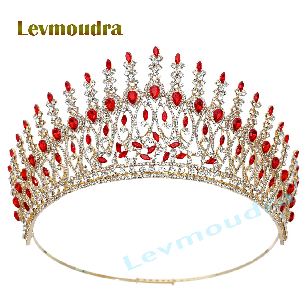 

Levmoudra Pageant Crown Queen Tiaras Princess Crown for Women Crystal Headbands for Bridal Princess Crown