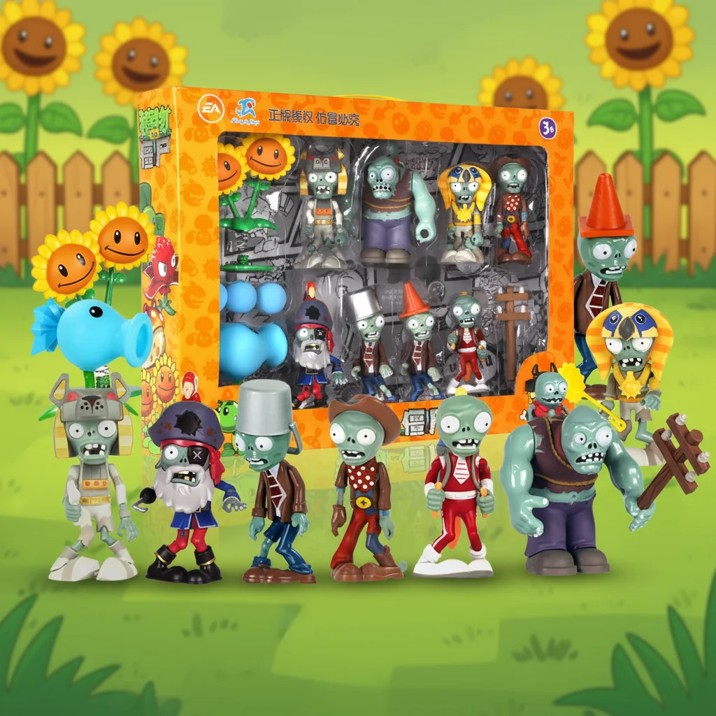 

Plants Vs Zombies 2, гигантская модель зомби, игрушка Ice Pea Jetpack, набор игрушек зомби, мультяшный орнамент, фигурки, мягкие силиконовые игрушки для мальчиков, подарок