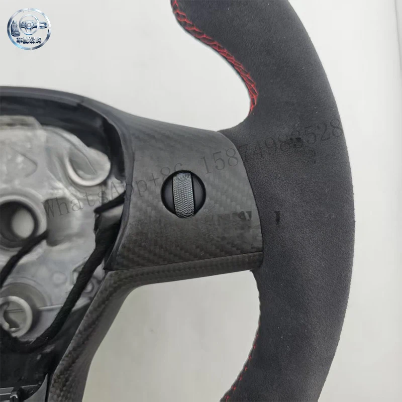 Spot New Products Matte Carbon Fiber for Tesla Model 3 Mode Y Car Steering Wheel
