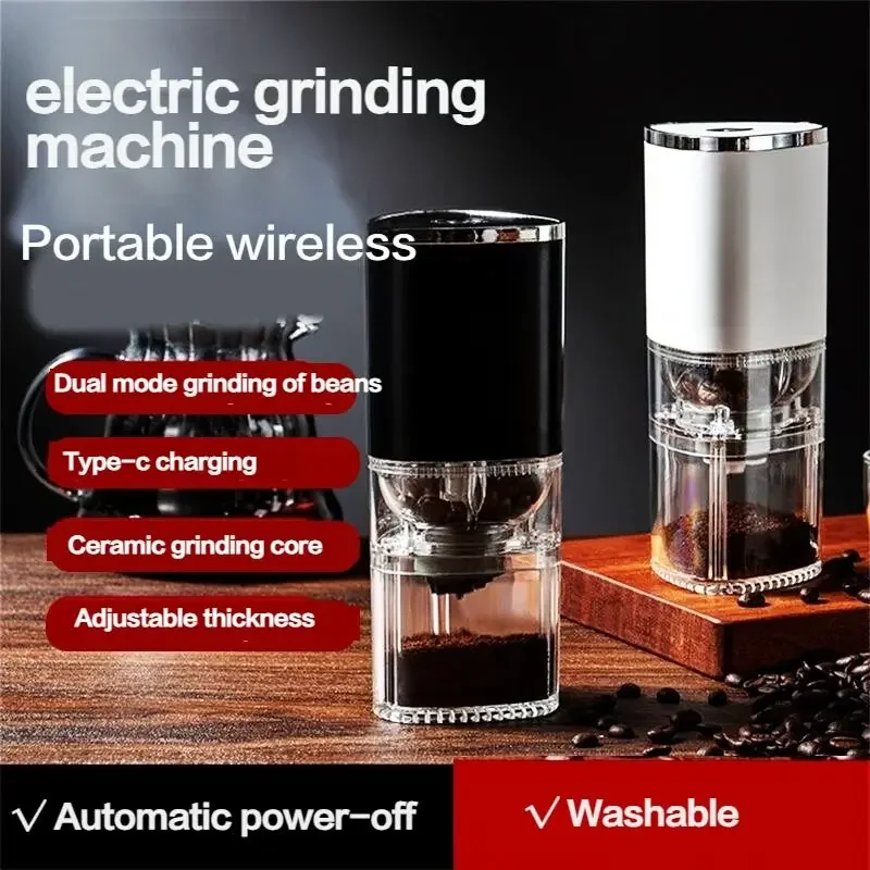 

1 PCS Portable Electric Coffee Grinder TYPE C USB Charge Ceramic Grinding Core Home Coffee Beans Pulverizer Grinder