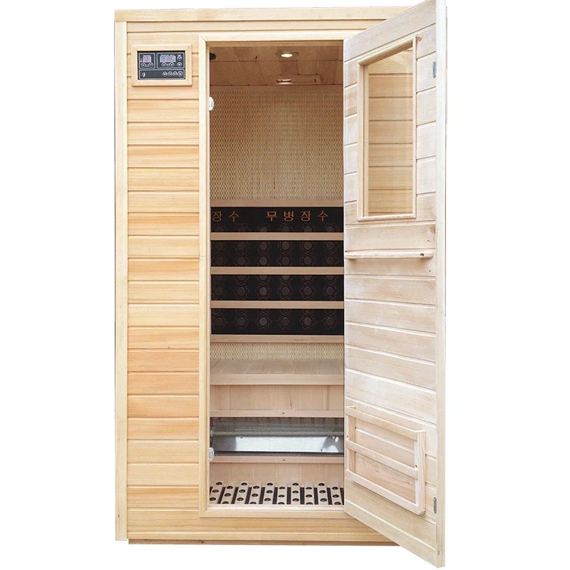 

Far-infrared perspiration in sauna box of single and double sauna room