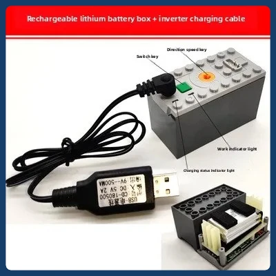 

Совместимый программируемый пульт дистанционного управления, строительные блоки, двигатель M XL, черный комплект питания, аккумуляторный блок с мелкими частицами Li PF