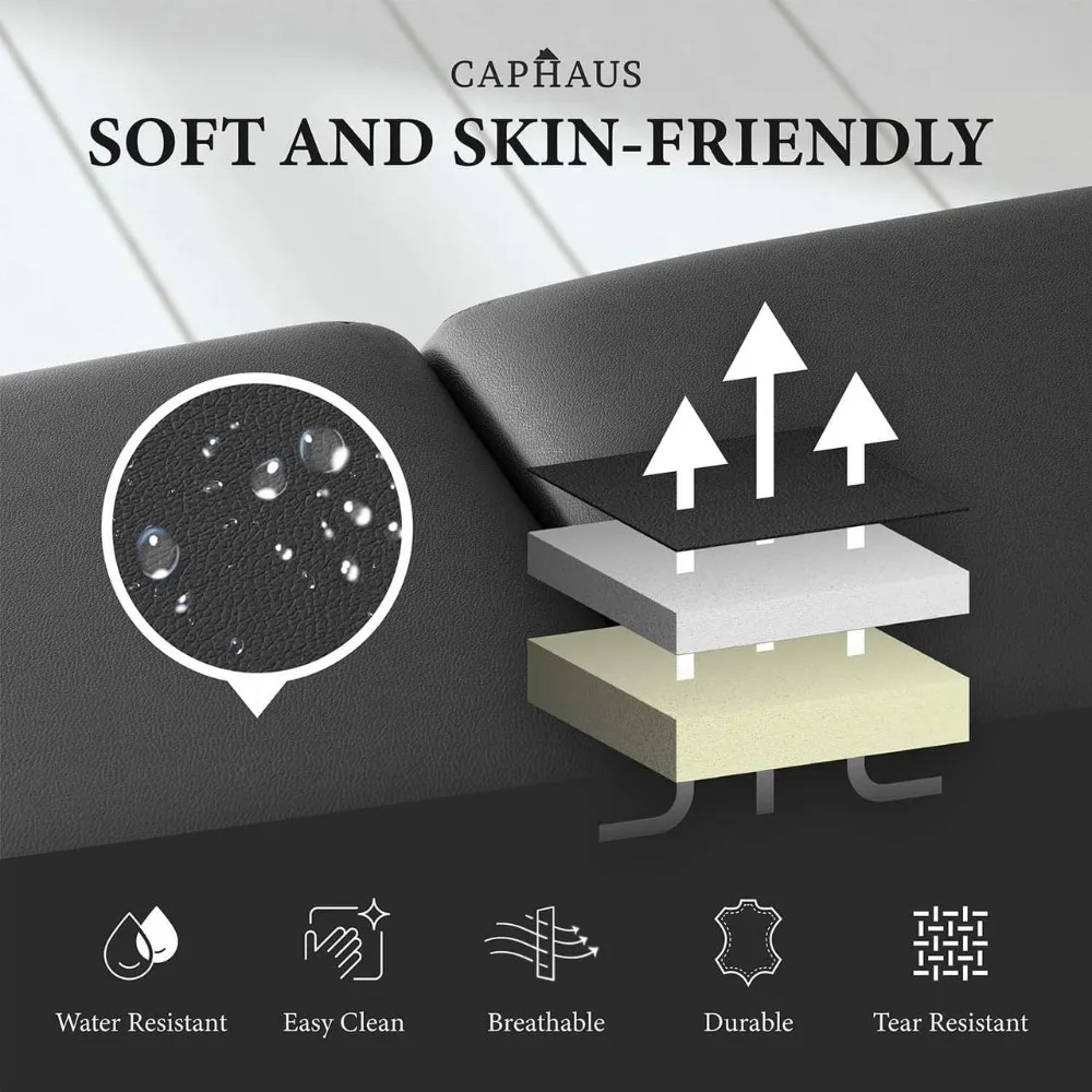 เตียงนวดพับได้ CAPHAUS พรีเมียม ขนาด 84 นิ้ว ปรับระดับความสูงได้ เหมาะสำหรับร้านเสริมสวยและทำทรีทเมนต์ผิวหน้า ทำจากไม้