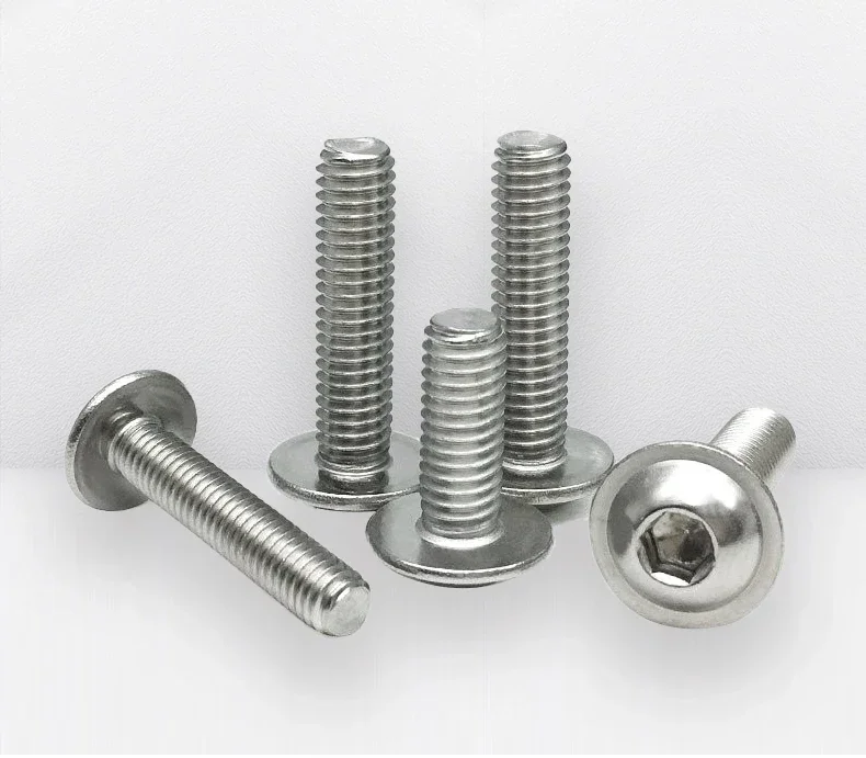 

500pcs/lot M4*6-M3*30mm 304 Stainless Steel Semi-round Head with Padded Hexagonal Screw