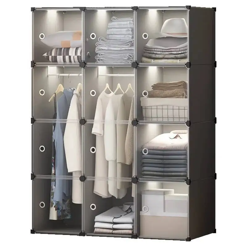 خزانة أطفال محمولة، وحدات صغيرة لتوفير المساحة، ملابس مفتوحة، منضدة، خزانة ملابس صغيرة، أثاث عصري