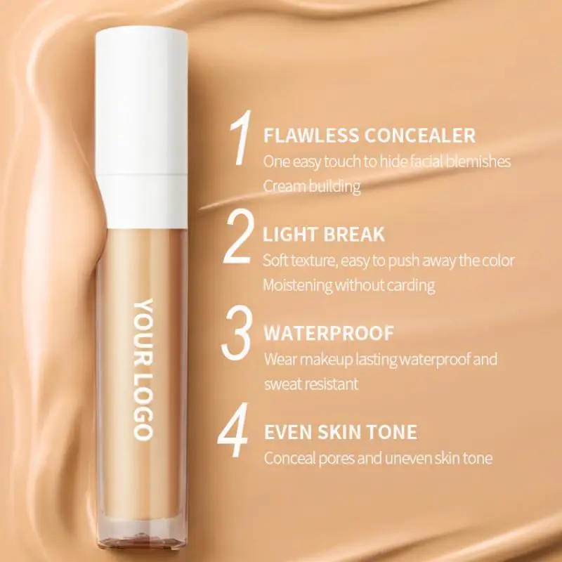 Private Label Makeup Liquid Concealer Convenient Eye Concealer Cream Waterproof Make Up Base Face Cosmetic Wholesale 20pcs