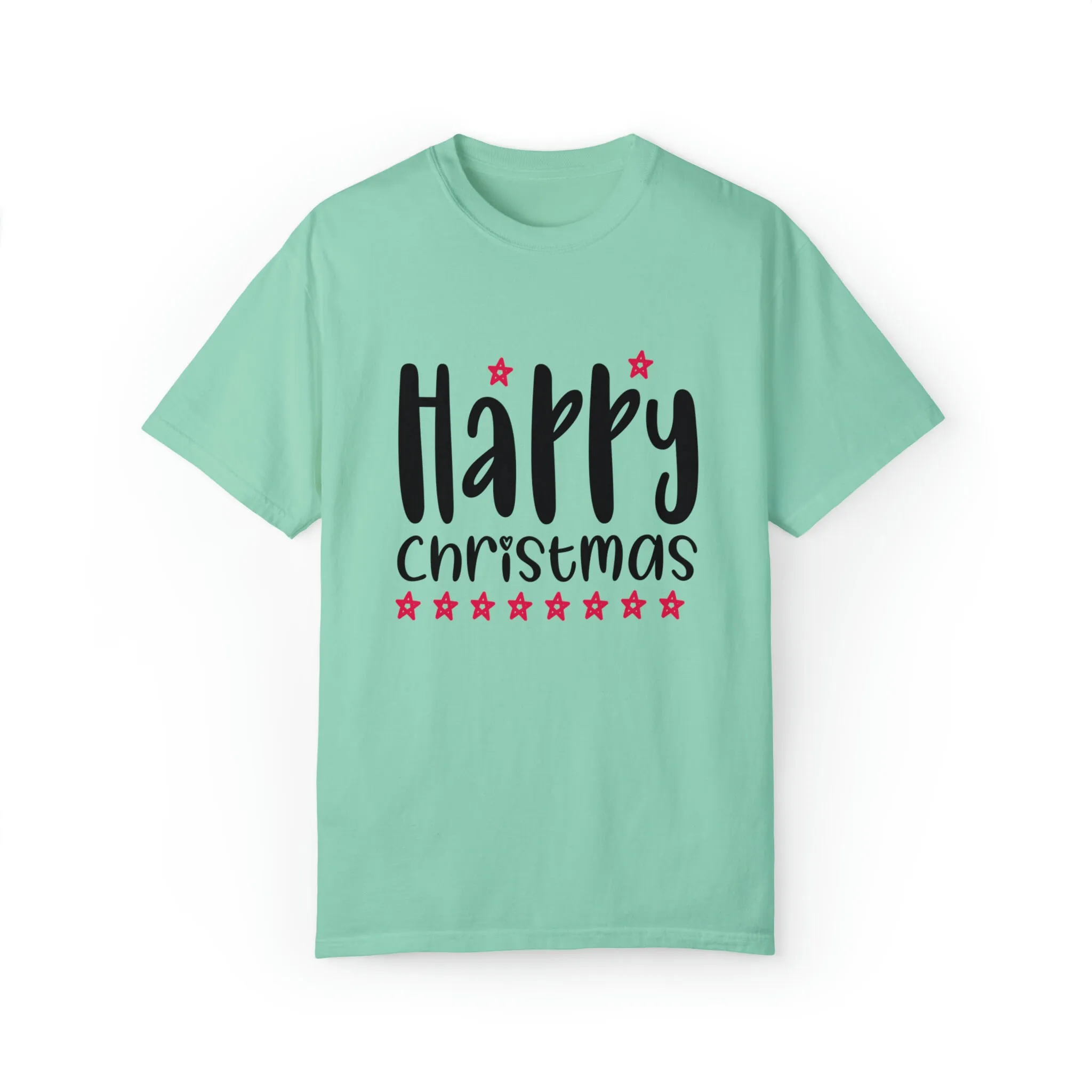 Celebrate Christmas Happy T Shirt Glitter Tree Top Sleigh Comfort Colors Wishing Xmas Couples