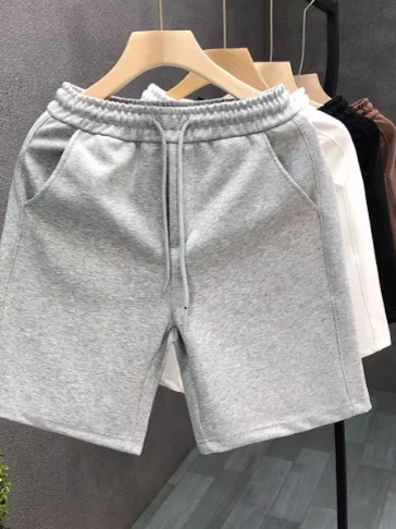 

Simple Color Men's orts Summer Trendy Sport Five-Point Casual Pants White Summer New Sle Stand Fit mid Waist