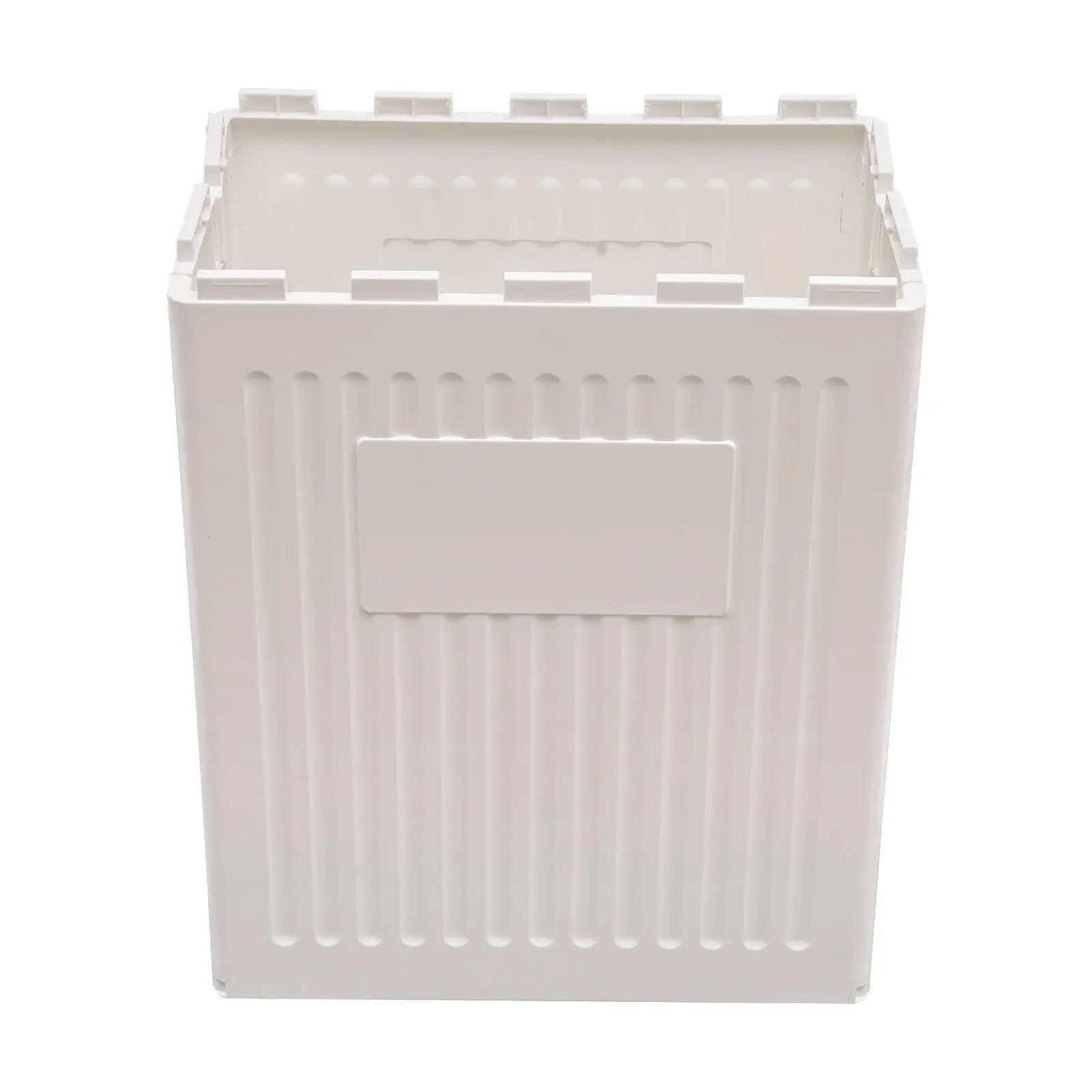 White PP Foldable Rectangular Storage Box Movable Collapsible Storage Organizer With Lid Universal Wheels