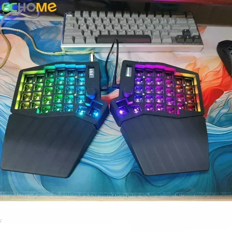 Imagem -04 - Sofle v2 Kit de Teclado Mecânico Dividido e Descanso Personalizado Rgb Qmk Via Rp2040 Controle Principal Troca Quente mx Switch Crkbd Placa Chave Dividida