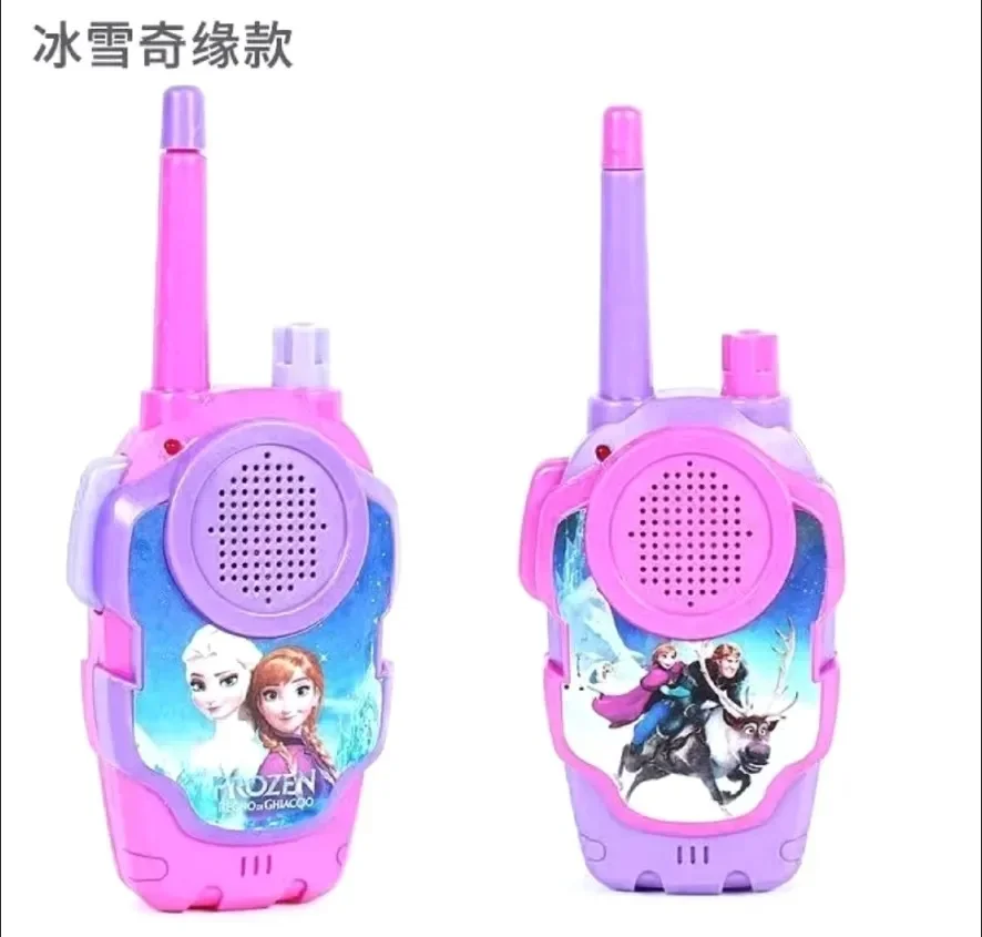 Walkie-talkie de Radio Frozen de Disney, coches de dibujos animados, juego de teléfono interactivo al aire libre para padres e hijos, juguetes para