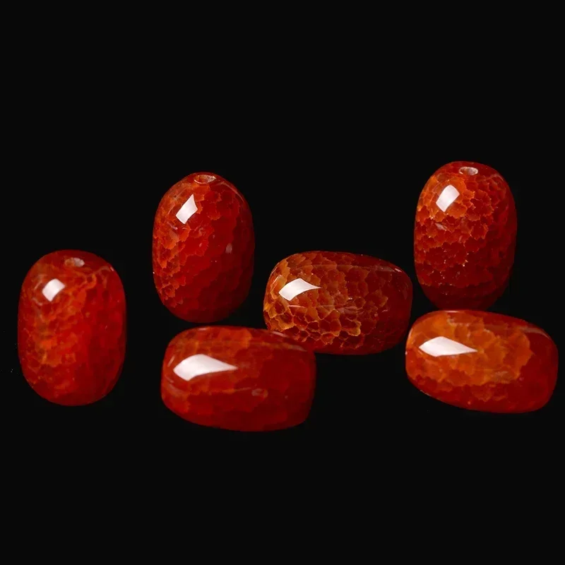 4A Natural Red Dragon Agate Barrel Single Bead DIY Beads Jewelry Making