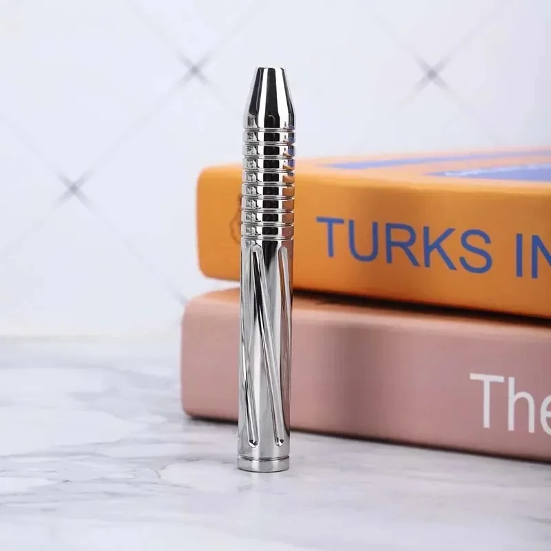 Yaqi BULLET Polished Stainless Steel Men Safety Razor Handle 12mm Diameter And 91mm Length For Mens Precise Shaving Razor Handle