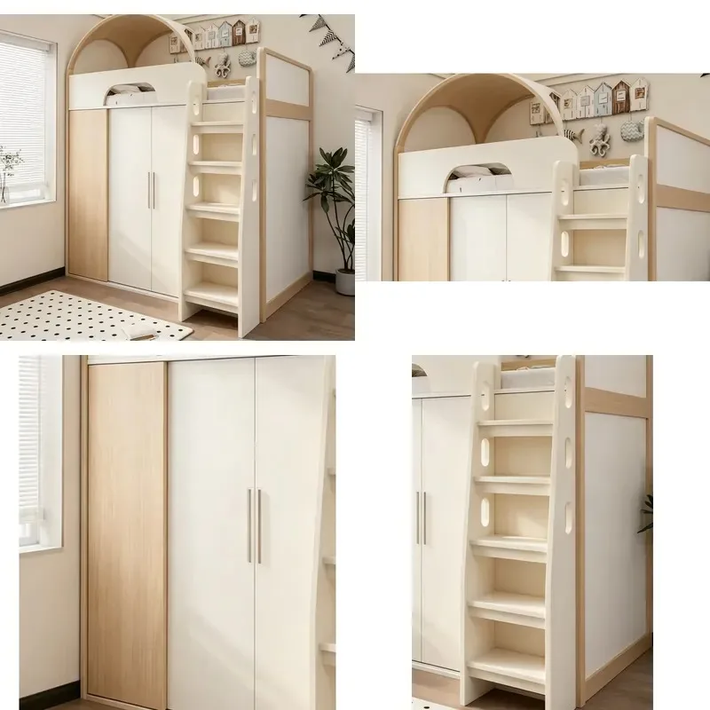 Elevated bed with integrated locker