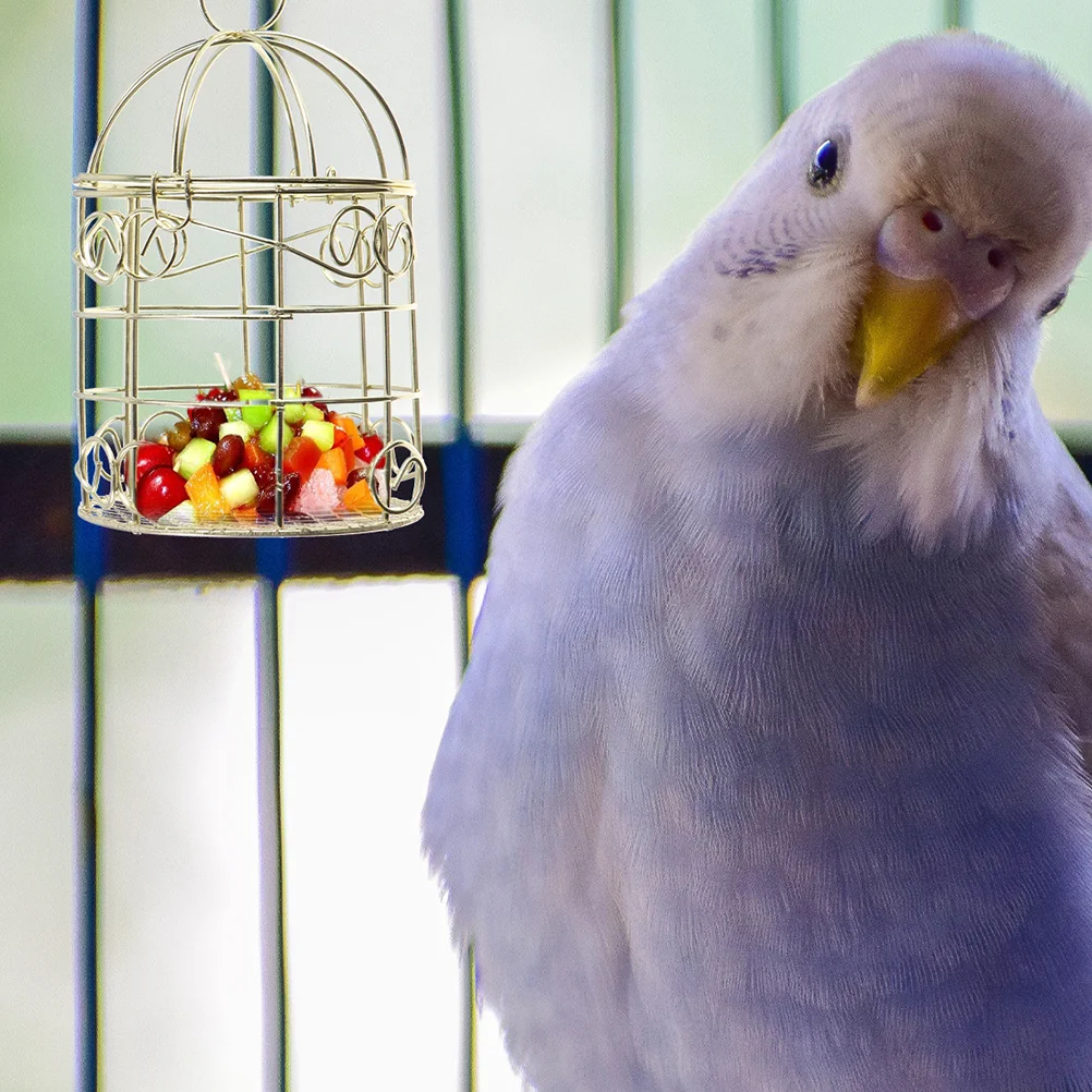 4 قطعة المغذية جوفاء خمر قفص شكل في الهواء الطلق سلة معلقة الفاكهة الخضار حامل الطعام توريد الطيور