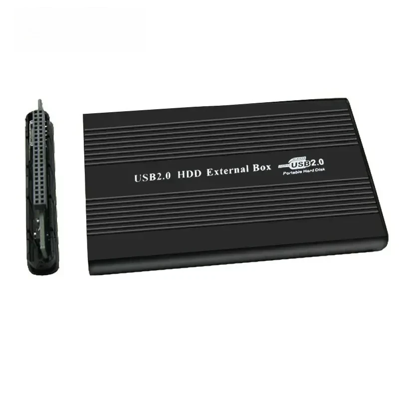 2.5インチUSB2.0ハードドライブエンクロージャ、LEDライト付き外付けモバイルハードドライブケースIDE HDD、デスクトップコンピュータに最適