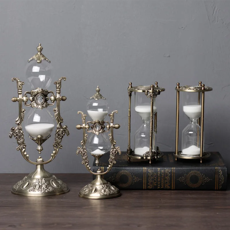 Hourglass Creative Gift European Style Retro Nostalgic Ornaments Personality Simple Modern Boys and Girls Love Rotating