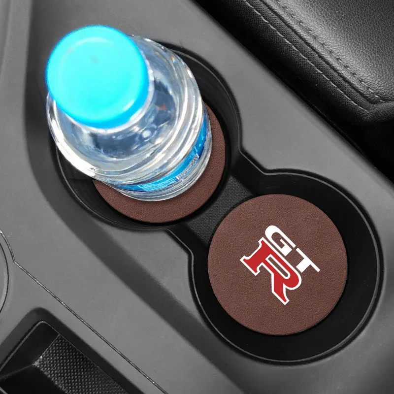 سيارة الجلود المياه كوستر سجادة ضد الإنزلاق حامل زجاجة السيارة إدراج الوسادة لهوندا سيفيك أكورد كريدر سيتي XRV CRV HRV إلهام صالح #6