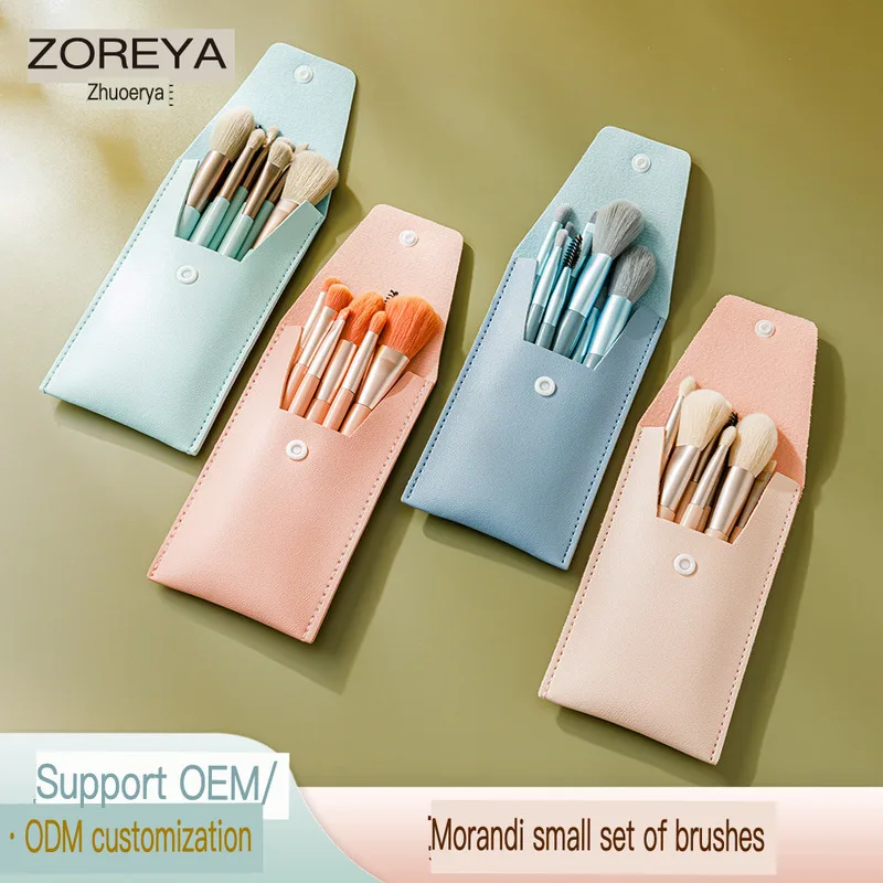 

Zoreya Morandi Portable Loose Powder Eyeshadow Brush Beauty Tool 8 Mini Brushes Makeup Complete Set