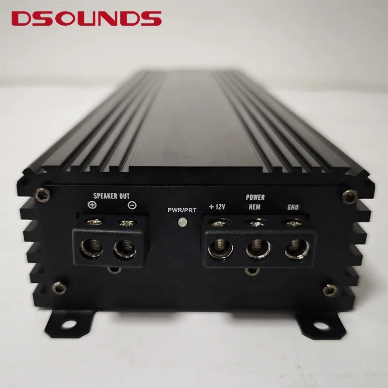 مضخم صوت صغير للسيارة 1500WRMS بحجم صغير ومضخم عالي الجودة من الفئة D أحادي الكتلة لمكبرات صوت السيارة