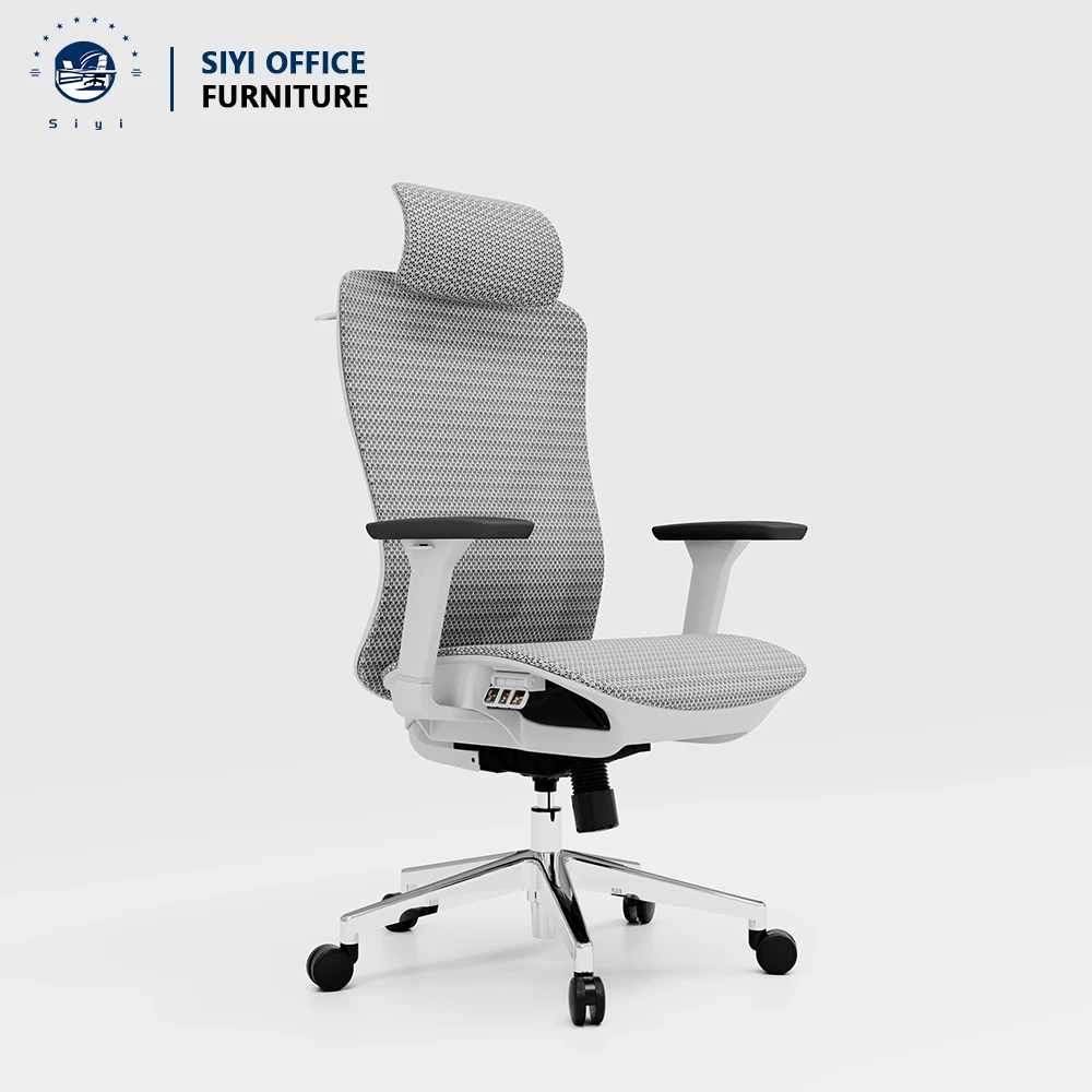 

July003 Компьютерное эргономичное настольное кресло Удобное белое офисное кресло Роскошное сетчатое офисное кресло